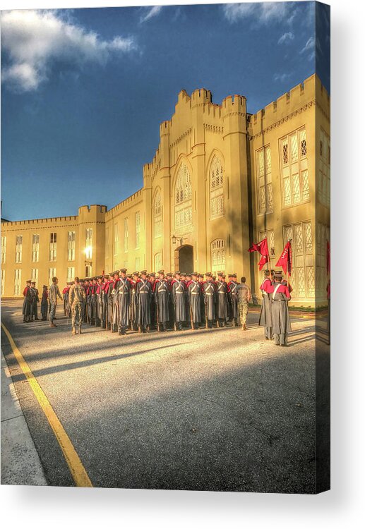 Vmi Acrylic Print featuring the photograph Rats Practice for the Christmas Parade by Don Mercer