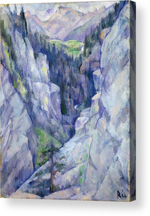 Ravine Acrylic Print featuring the painting Ravine at Pians by Anita Ree