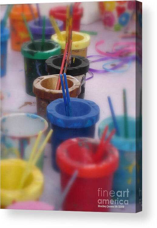 Painting Acrylic Print featuring the photograph Ready  Set  Paint by Shelley Jones