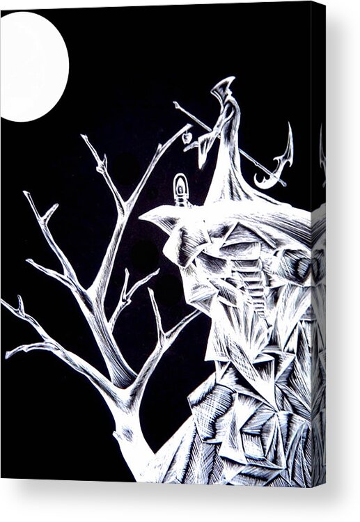 Fantasy Art Acrylic Print featuring the drawing Reap by Jeff DOttavio