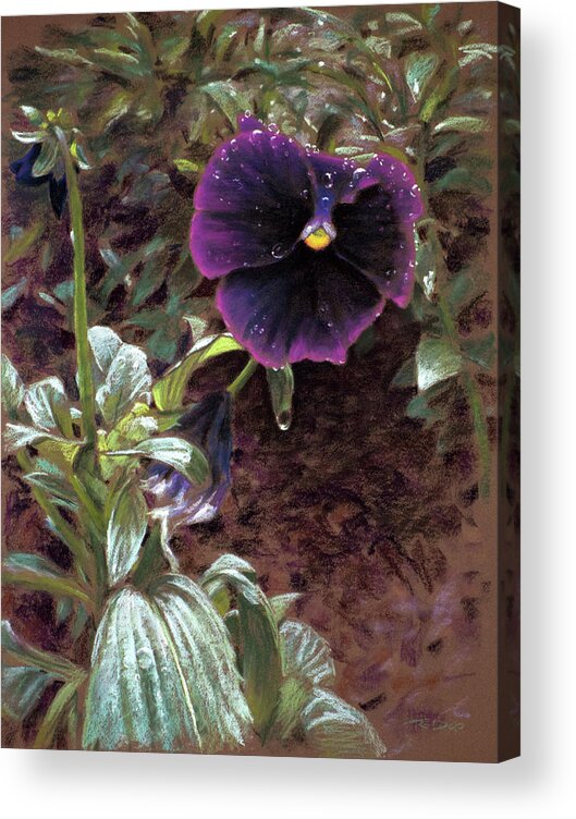 Beautiful Acrylic Print featuring the painting Red Violet Dew by Christopher Reid