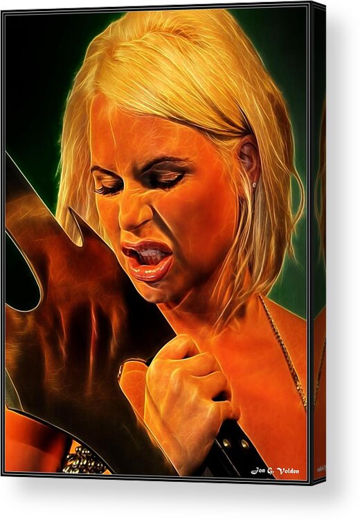 Fantasy Acrylic Print featuring the painting Reflections Of Anger by Jon Volden