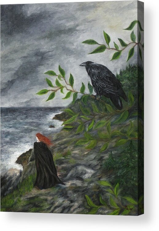 Ginger Acrylic Print featuring the painting Rhinne and Nightshade by FT McKinstry