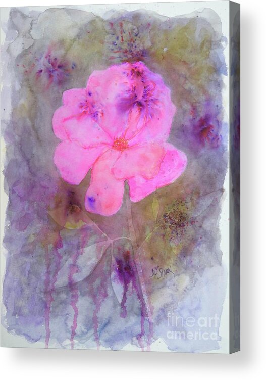  Acrylic Print featuring the painting Rose Glow by Barrie Stark