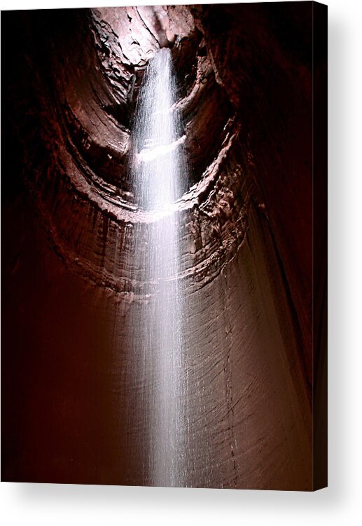 Dramatic Acrylic Print featuring the photograph Ruby Falls by Debra Forand