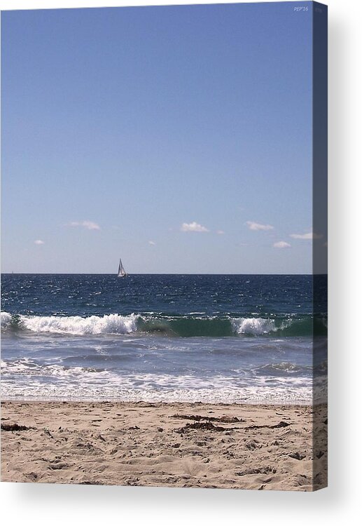 Hermosa Acrylic Print featuring the photograph Sailing In California Sunshine by Phil Perkins