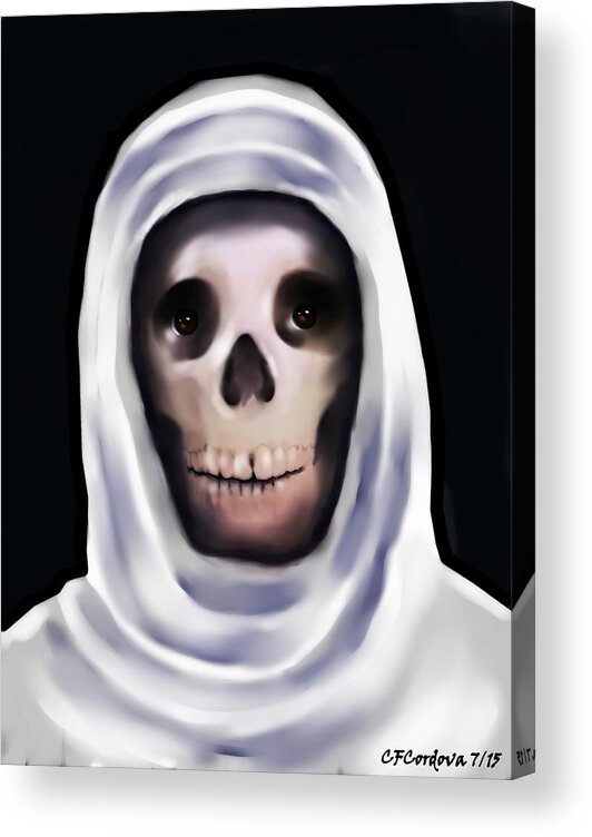 Santa Acrylic Print featuring the photograph Santa Muerte by Carmen Cordova