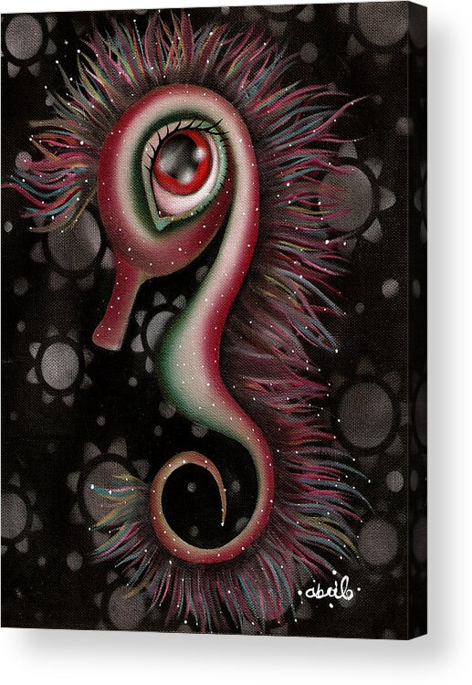 Seahorse Acrylic Print featuring the painting Seahorse by Abril Andrade