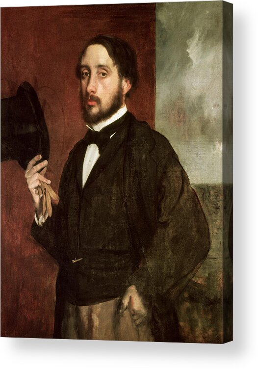 Self Portrait Acrylic Print featuring the painting Self portrait by Edgar Degas