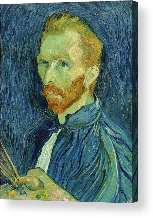 Vincent Van Gogh Acrylic Print featuring the painting Self-Portrait Vincent van Gogh by Vincent van Gogh