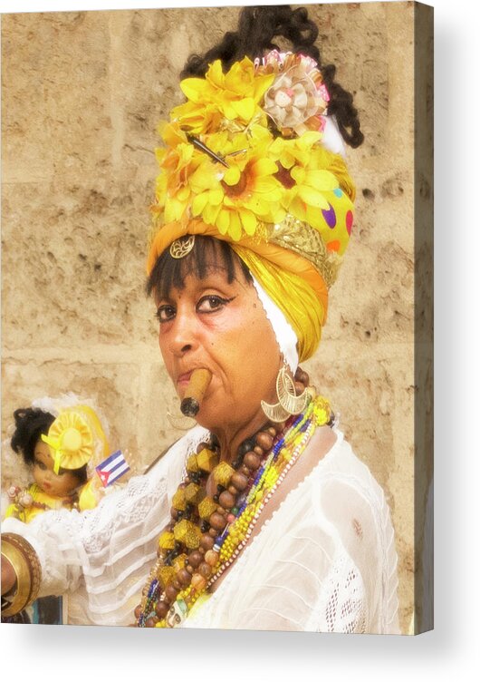 Cuba Acrylic Print featuring the photograph Senora Habana by Jessica Levant