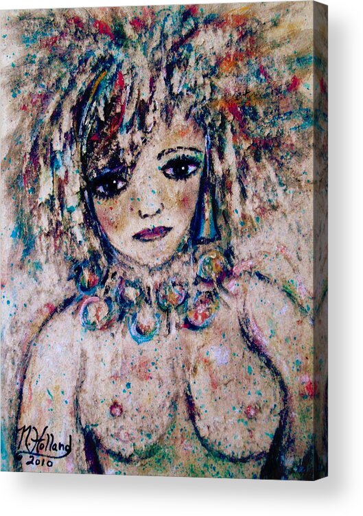 Woman Acrylic Print featuring the painting Sexy by Natalie Holland