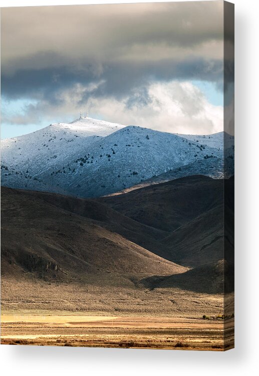 Shaffer Mountain Acrylic Print featuring the photograph Shaffer with Snow by The Couso Collection
