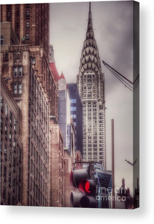 Chrysler Building Acrylic Print featuring the photograph Silver Majesty - Chrysler Building New York by Miriam Danar