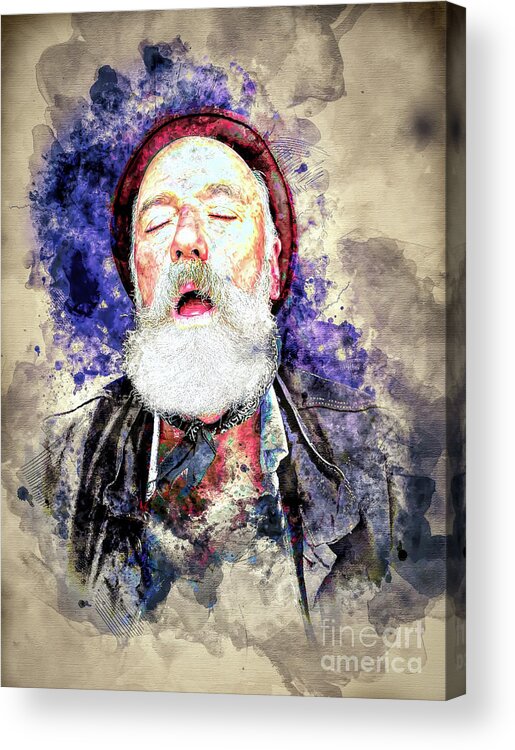  Acrylic Print featuring the photograph Sleeping Man by Jack Torcello