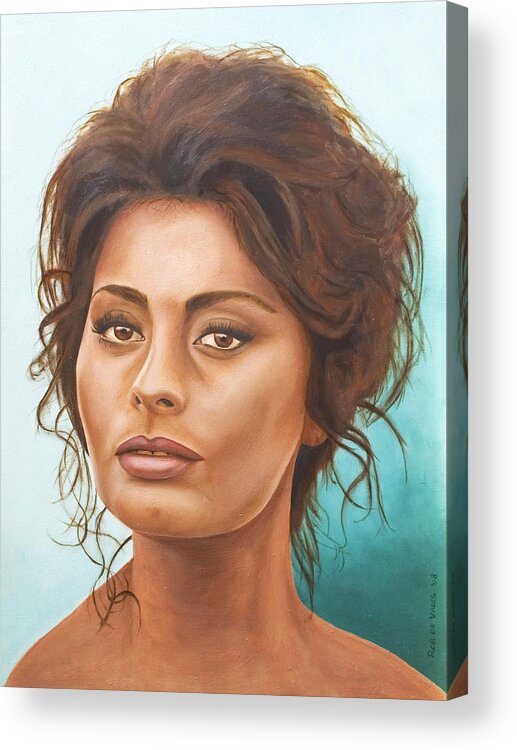 Moviestar Acrylic Print featuring the painting Sophia Loren by Rob De Vries