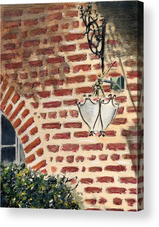 Brick Acrylic Print featuring the painting South Adger's Afternoon by Thomas Hamm