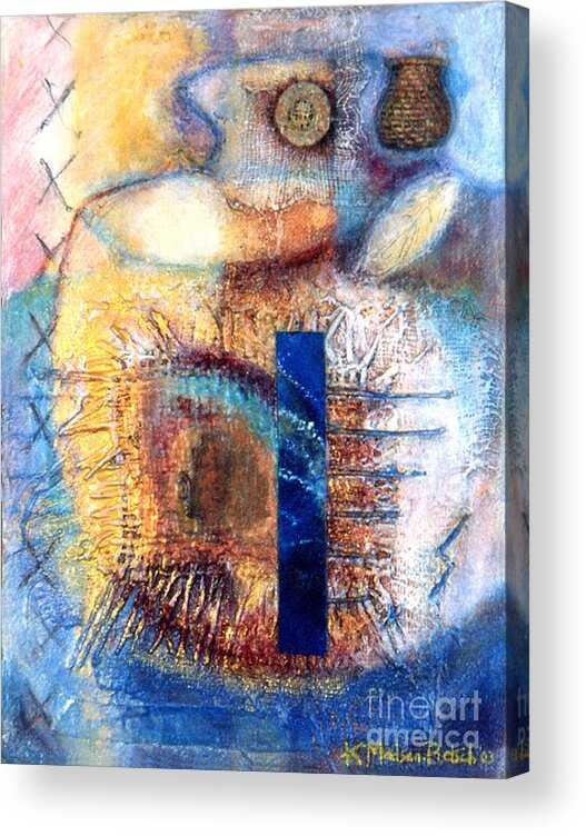 Vessel Acrylic Print featuring the painting Spiritual Journey by Kerryn Madsen-Pietsch
