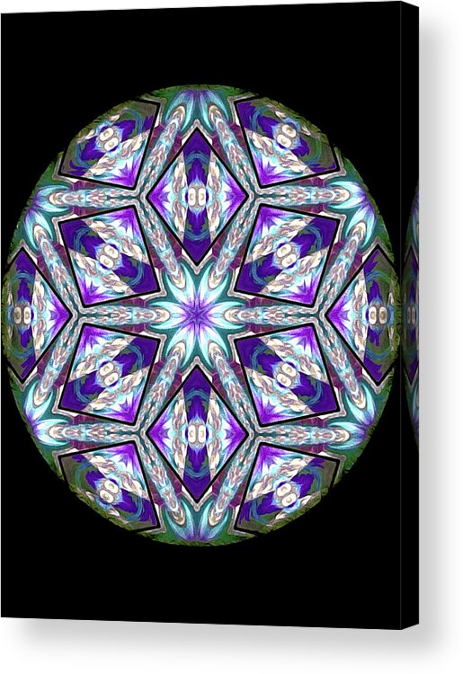 Mandala Acrylic Print featuring the digital art Spring Garden Mandala by Susan Maxwell Schmidt
