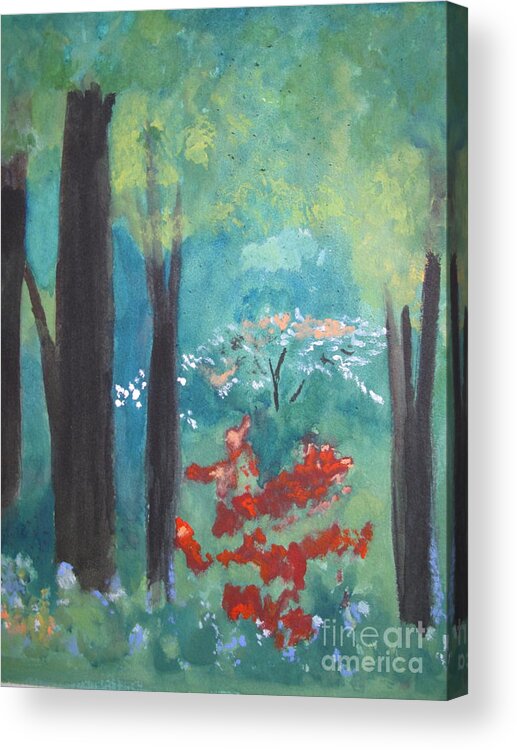 Spring Acrylic Print featuring the painting Spring by Sandy McIntire