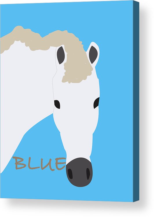 Pony Acrylic Print featuring the photograph Sprout Blue by Caroline Elgin