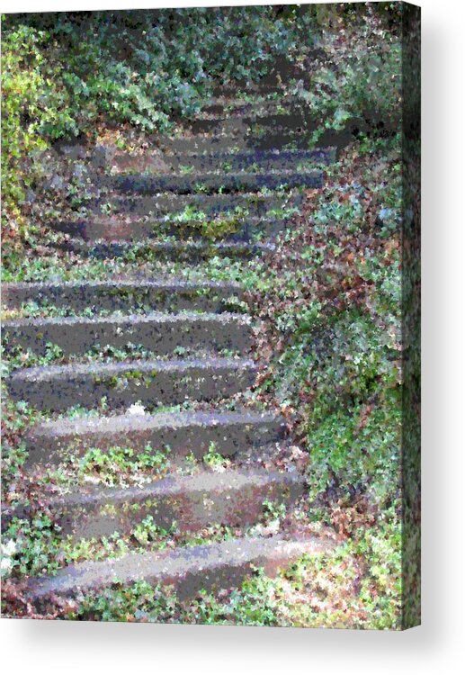 Stair Acrylic Print featuring the digital art Stairway by Tim Allen