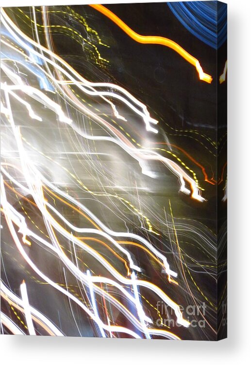 Abstract Acrylic Print featuring the photograph Streaming abstract by Ken Lerner