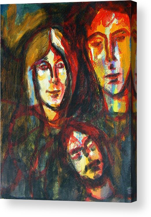 Abstract Acrylic Print featuring the painting Subconscious Ego by Judith Redman