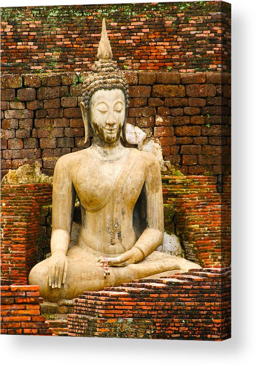 Brick Acrylic Print featuring the photograph Sucuthai Buddha by Rob Tullis