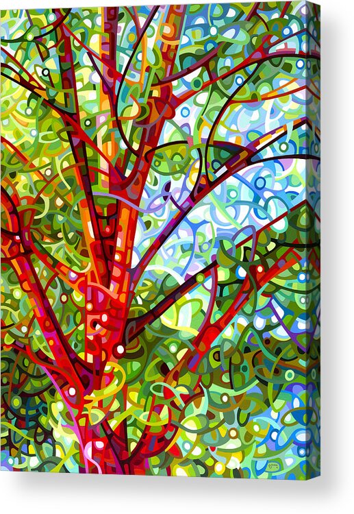 Contemporary Acrylic Print featuring the painting Summer Medley by Mandy Budan