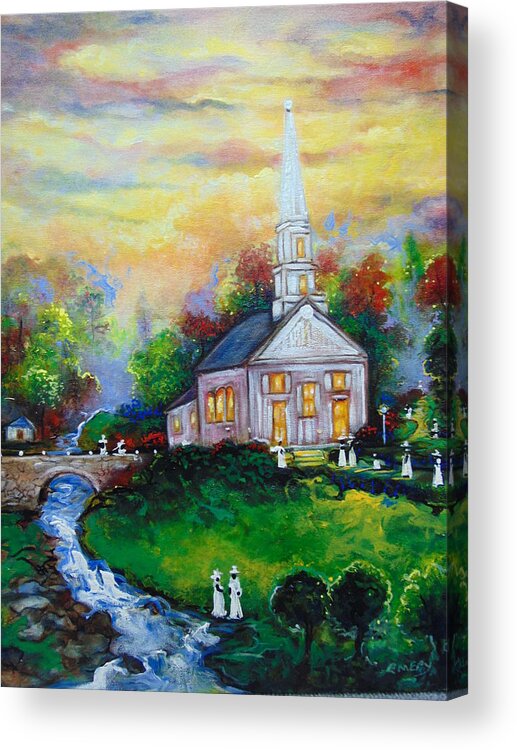 Landscape Acrylic Print featuring the painting Sunday by Emery Franklin