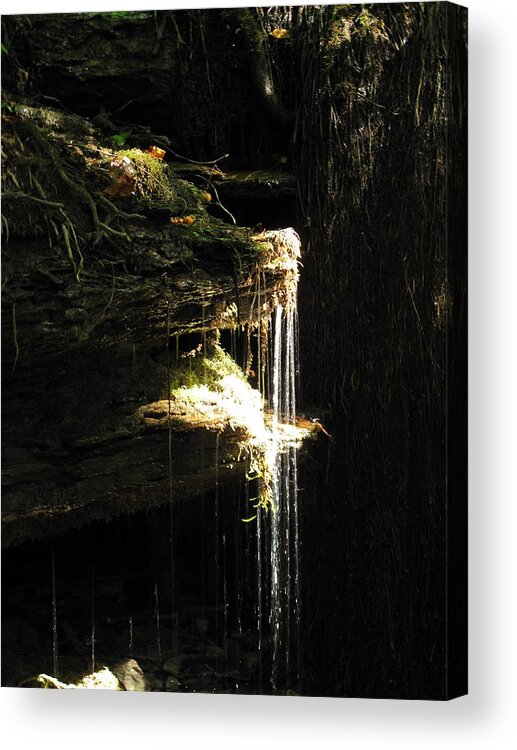 Sunlit Acrylic Print featuring the photograph Sunlit Falls by Stacie Siemsen
