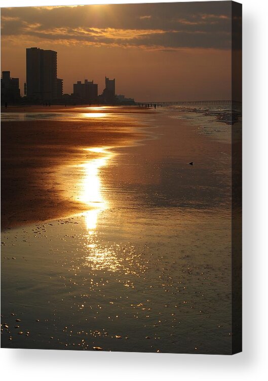 Beach Acrylic Print featuring the photograph Sunrise At The Beach by Eric Liller