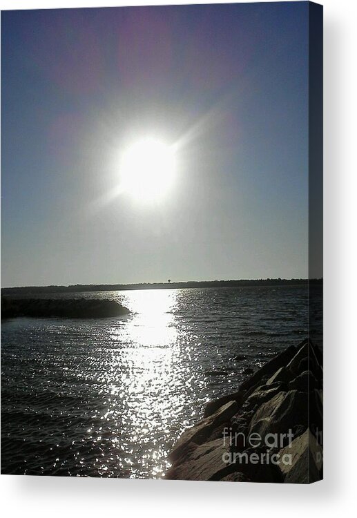 Sun Acrylic Print featuring the photograph Sunset at Solomons Island MD by Jimmy Clark
