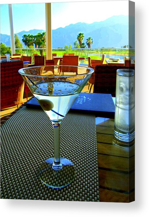 Martini Acrylic Print featuring the photograph Sunset Martini by Randall Weidner