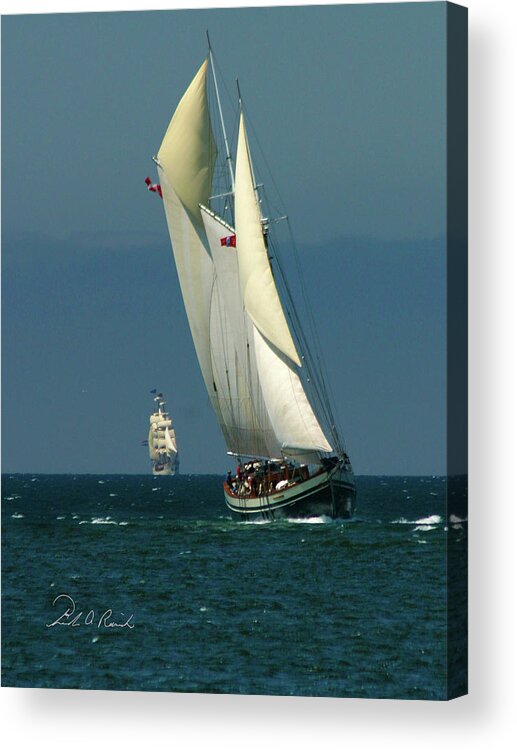 Color Acrylic Print featuring the photograph Tall Ships on the Horizon by Frederic A Reinecke