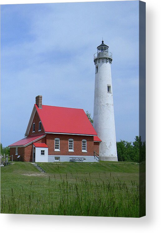 Lighthouses Photos Acrylic Print featuring the photograph Tawas Point Lighthouse by Wanda Jesfield