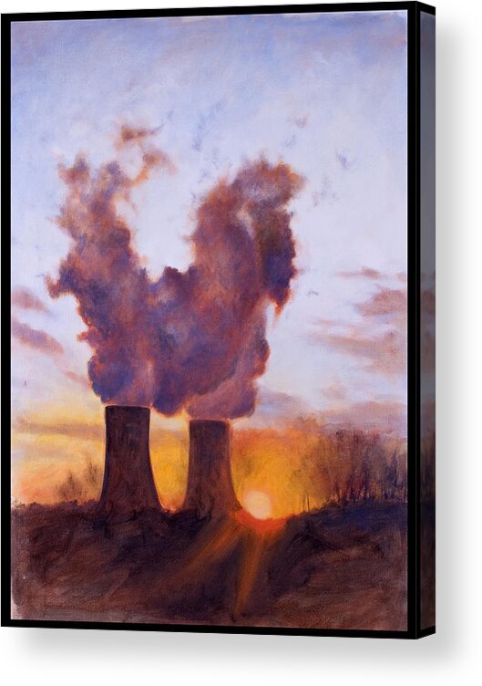 Sunset Acrylic Print featuring the painting The Cloudmakers by Rich Houck