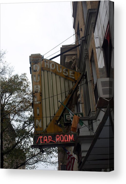 New York Acrylic Print featuring the photograph The Dublin House Tap Room by Mary Capriole