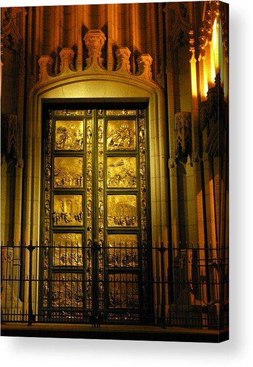 Architecture Acrylic Print featuring the photograph The Golden Door by C Thomas Cooney