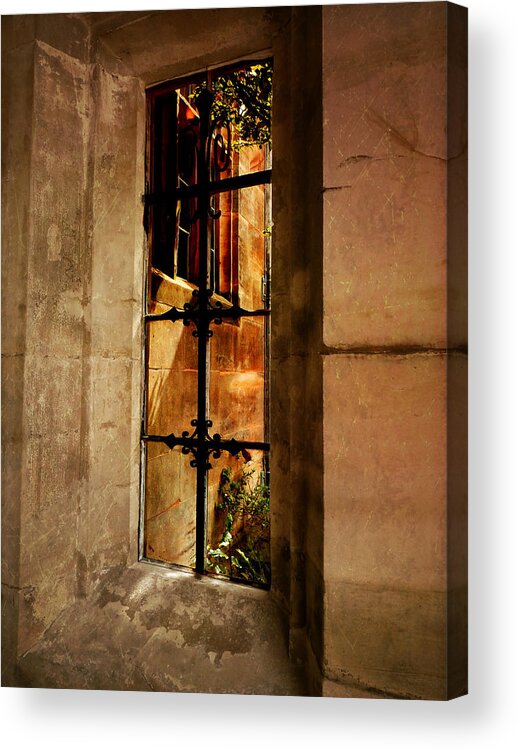 Connie Handscomb Acrylic Print featuring the photograph The Haunted Window by Connie Handscomb
