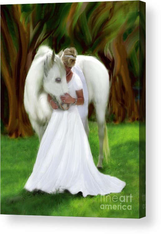 Bride Of Christ Art Acrylic Print featuring the painting The Longing 2 by Constance Woods