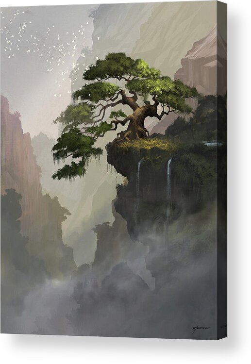 Asian Acrylic Print featuring the digital art The Tree by Steve Goad