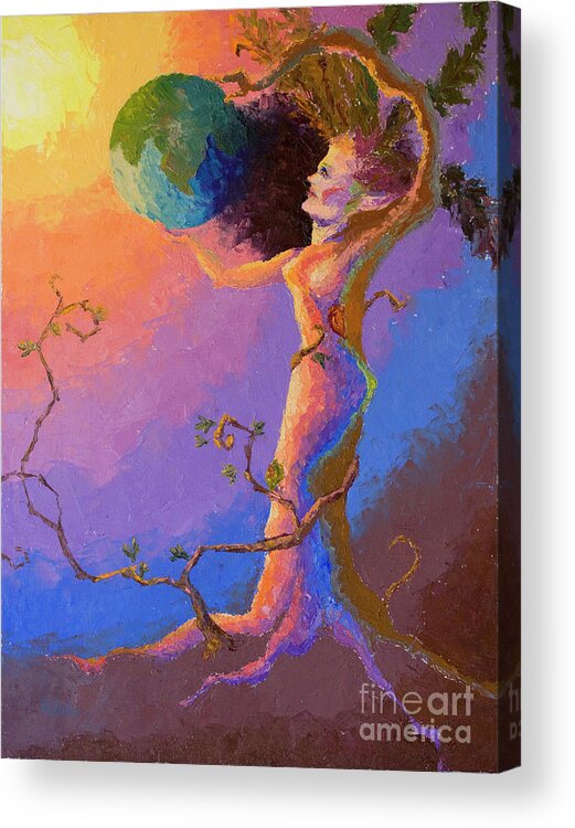 Cards Acrylic Print featuring the painting The World by Srishti Wilhelm