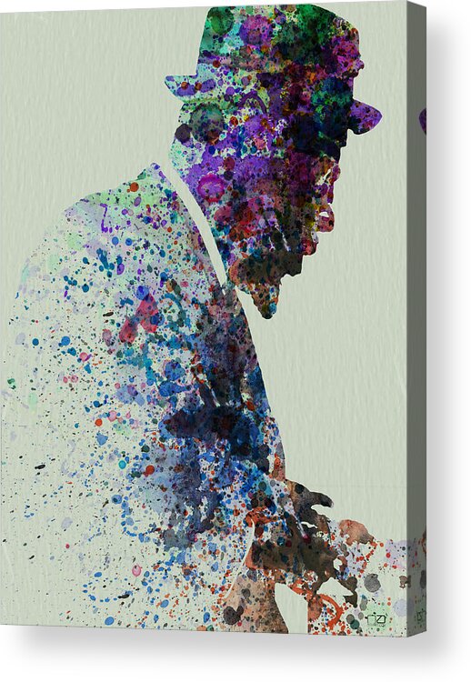  Acrylic Print featuring the painting Thelonious Monk Watercolor 1 by Naxart Studio