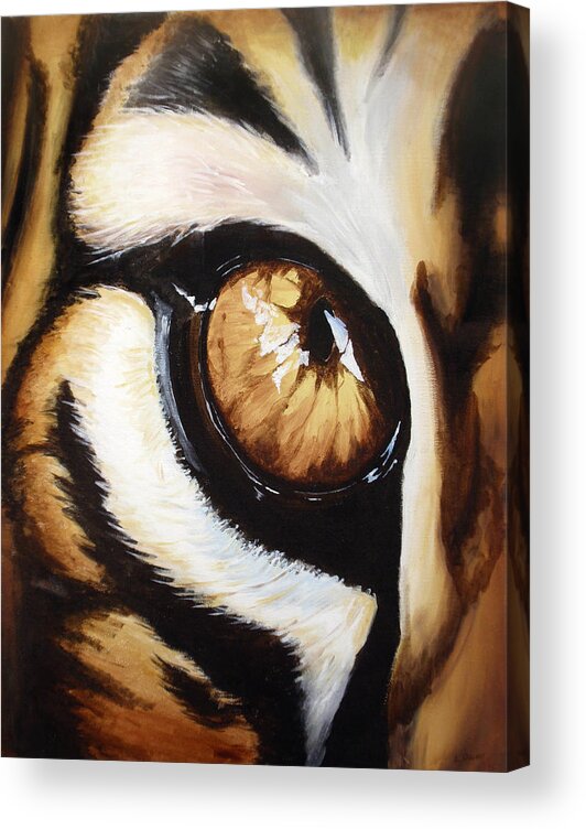 Acrylic Acrylic Print featuring the painting Tiger's Eye by Lane Owen