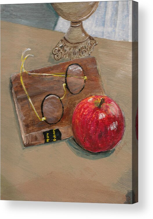  Acrylic Print featuring the painting Time to Read by Christine Lathrop
