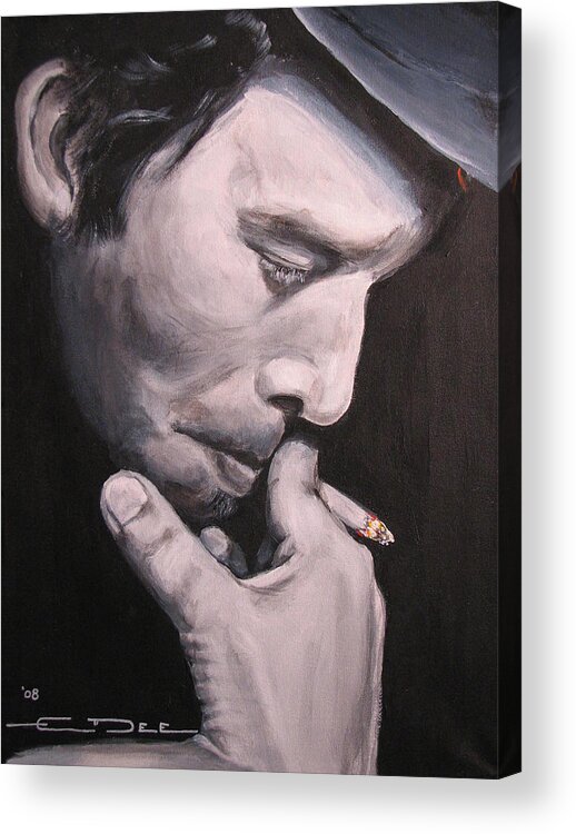 Tom Waits Acrylic Print featuring the painting Tom Waits Two by Eric Dee