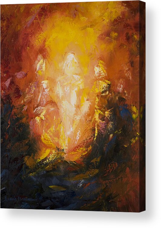 Abstract Acrylic Print featuring the painting Transfiguration by Lewis Bowman