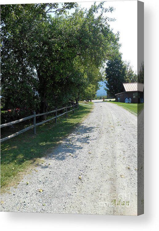 Trapp Family Lodge Acrylic Print featuring the photograph Trapp Family Lodge Rustic Road by Felipe Adan Lerma